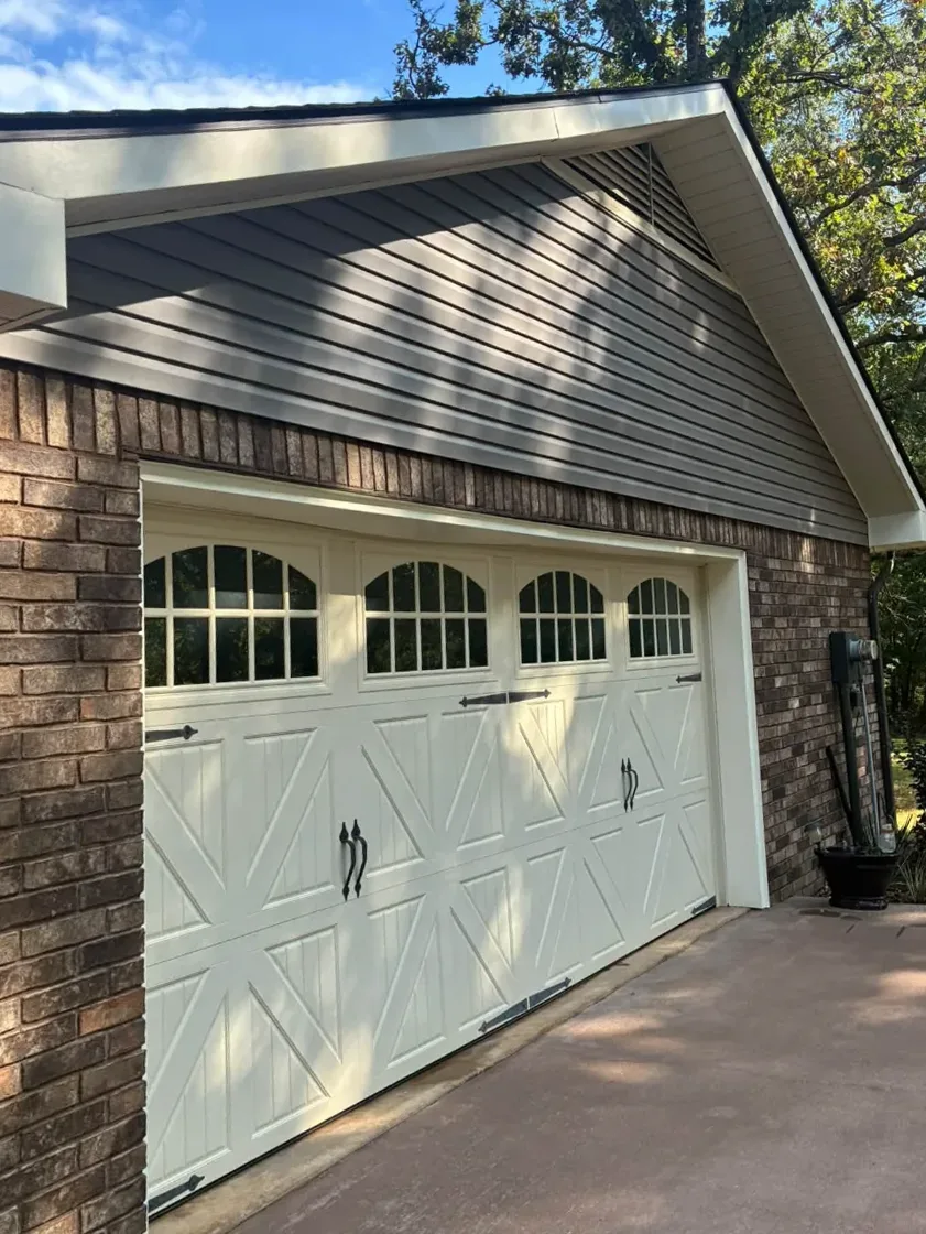 The same driveway after washing, lighter and cleaner